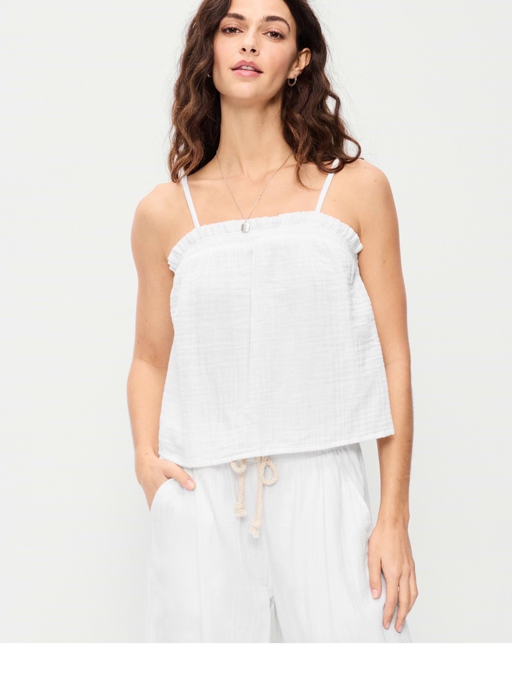 Crinkle Gauze Tank Top